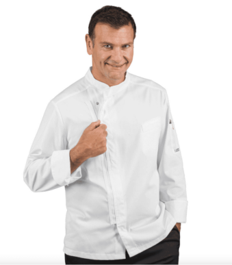 Veste de cuisine Manches longues ZIP Bilbao - Isacco blanc